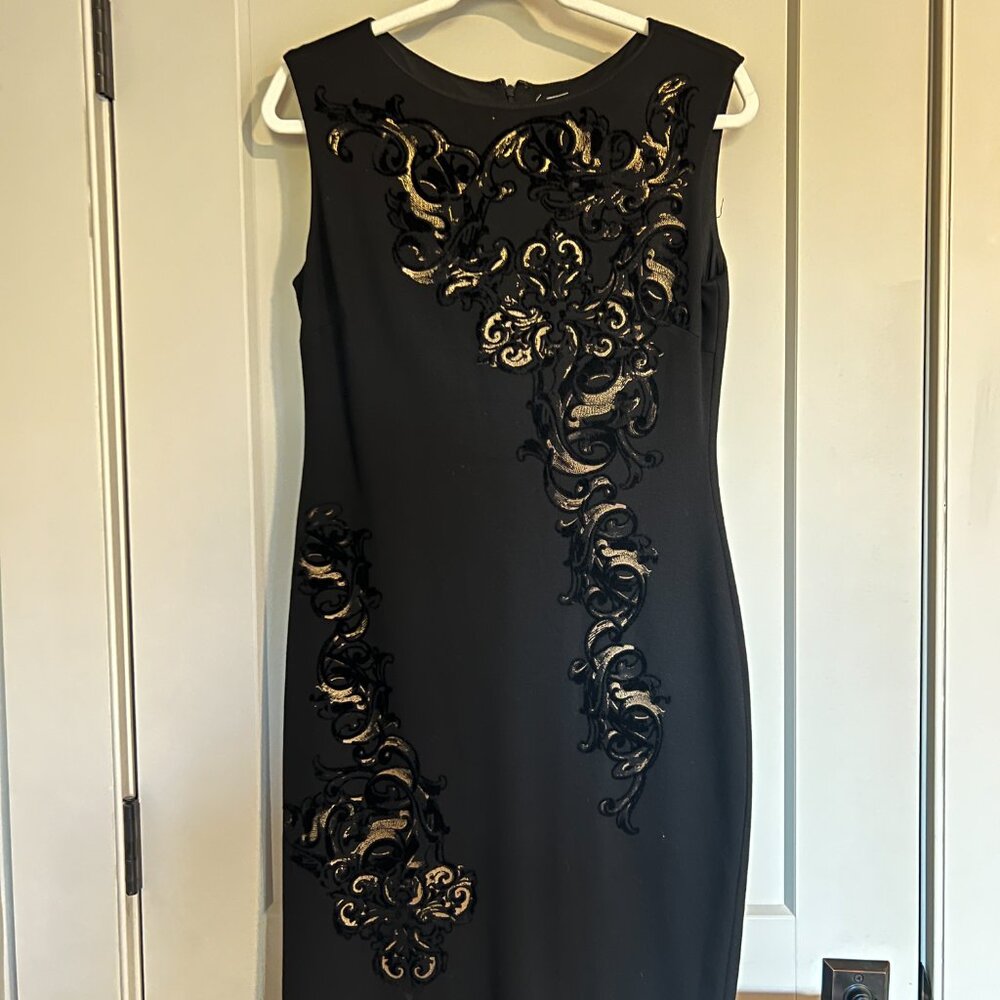 Embellished Black Sheath Dress